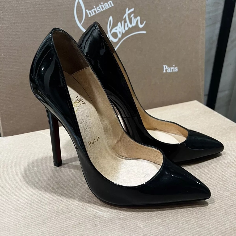 Christian Louboutin Black Patent Leather Heels - Picture 5 of 16